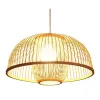 Bamboo chandelier for living room and bedroom, Nordic-style hand-woven rattan lamps Item Picture